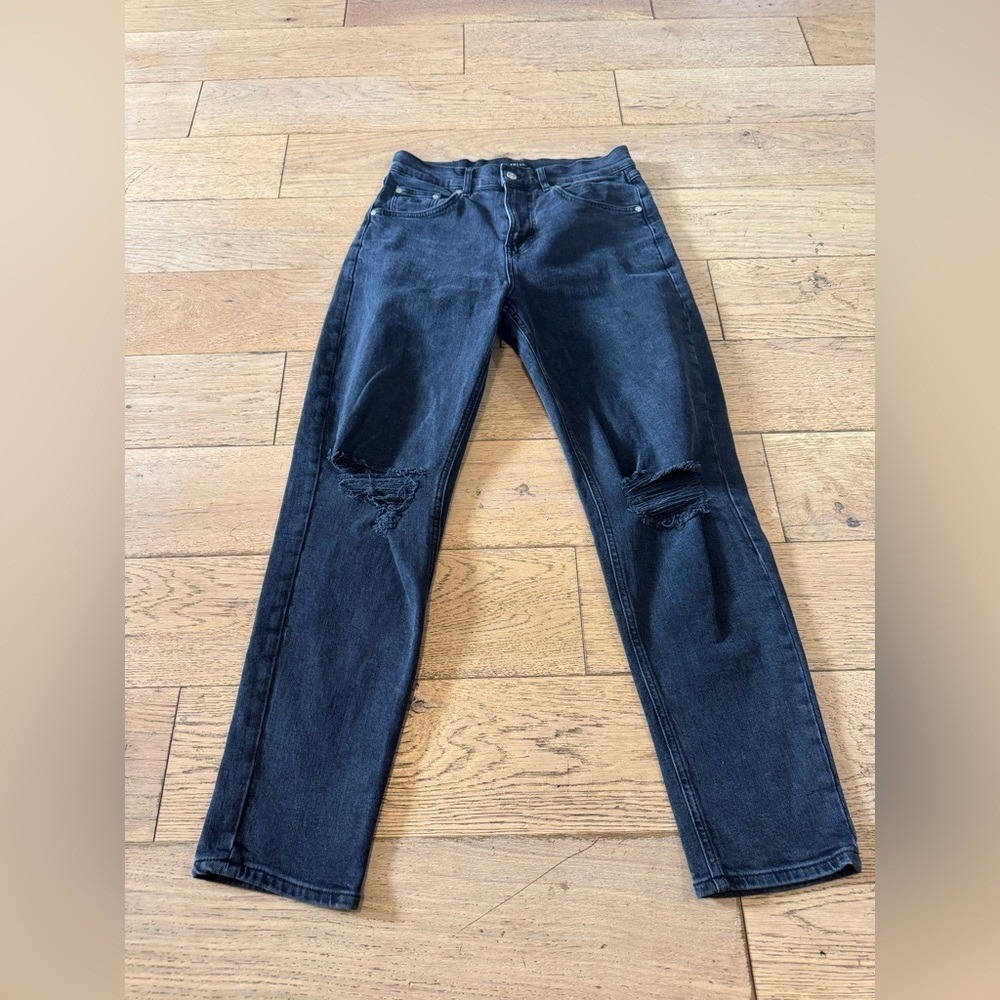 Amendi Axel Sweet Moon Distressed Straight Leg Jeans 32x30 Faded Black‎ (1046)